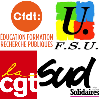 CFDT-CGT-FSU-SUD et sympahtisant·es